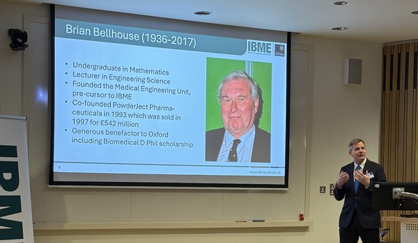 IBME Director, Prof Robin Cleveland, introducing the Bellhouse BioEngenuity Lecture Series